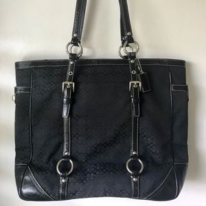 COACH Jacquard Black Tote